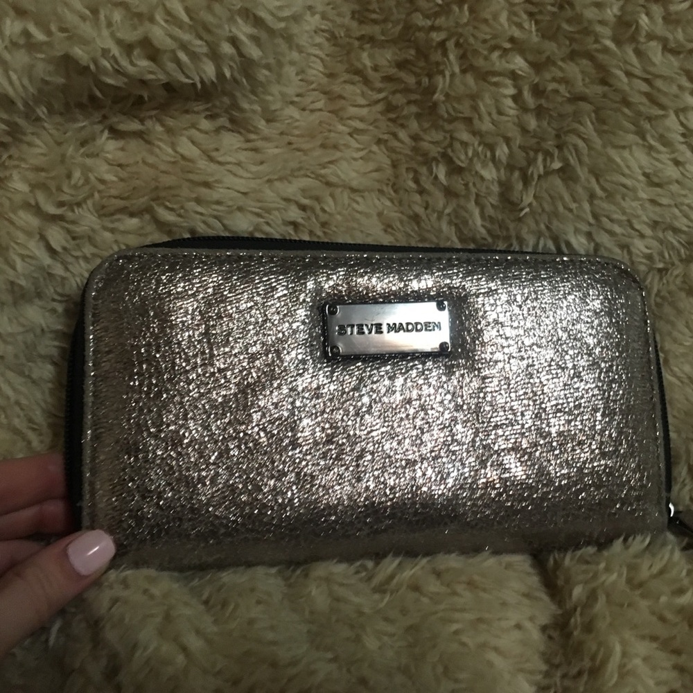 Gently used Steve Madden metallic wallet